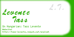 levente tass business card